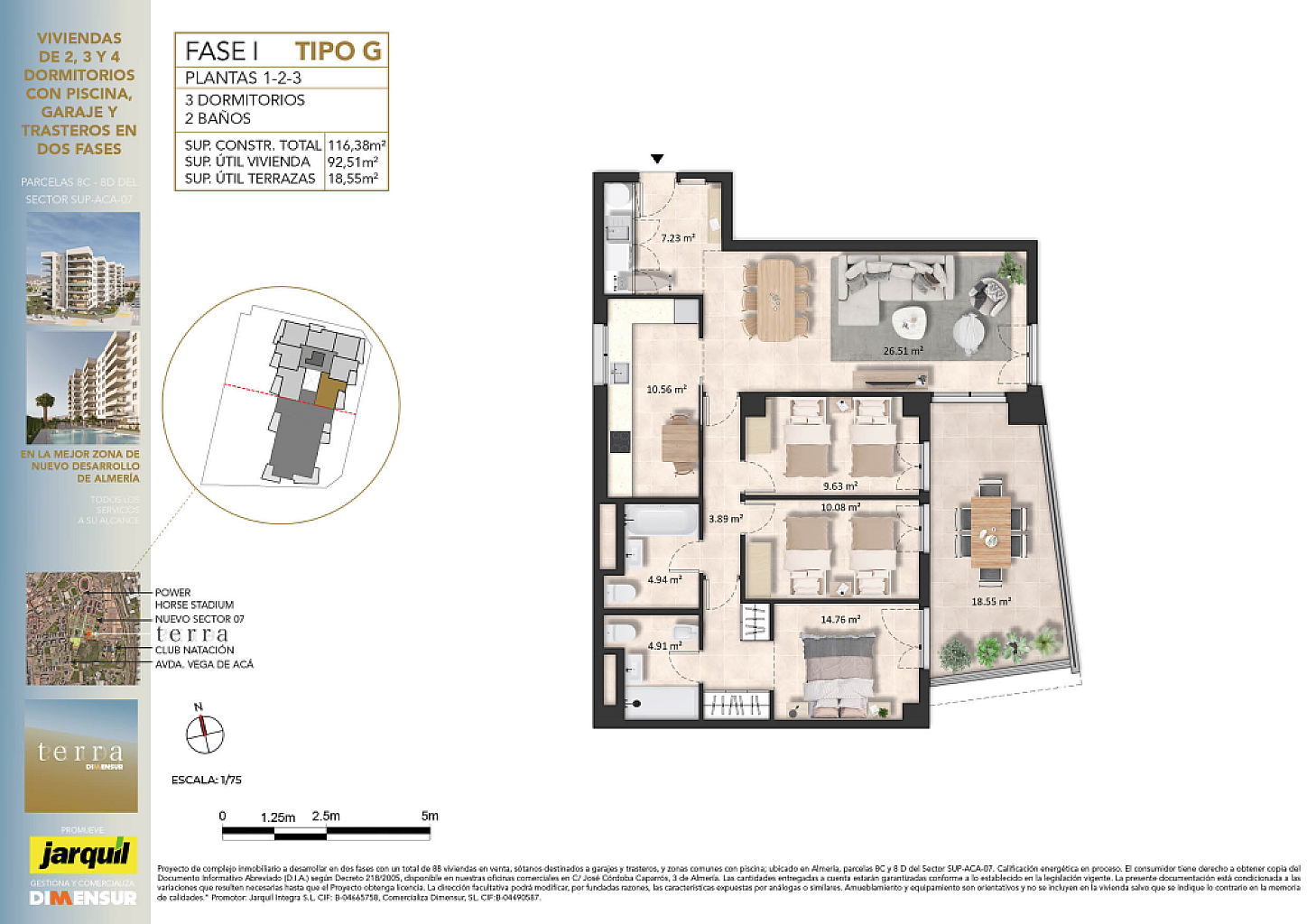 Dimensur Terra. Vivienda 1G  Fase 1