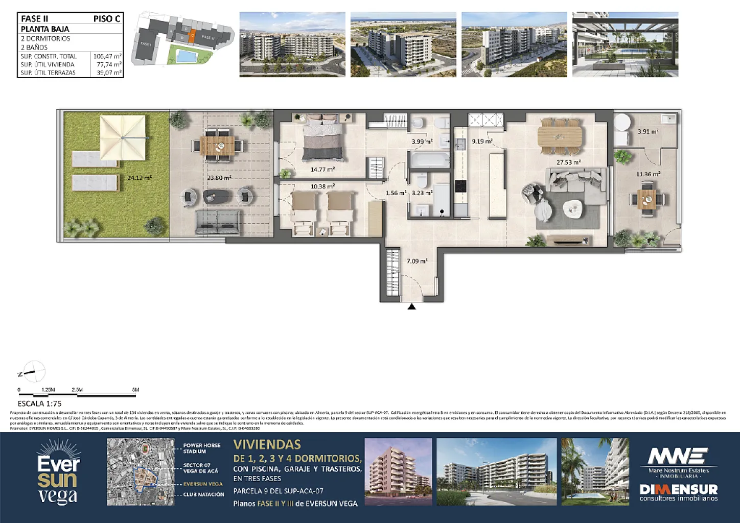 Eversun Vega de Aca. Vivienda Bajo C  Fase 2