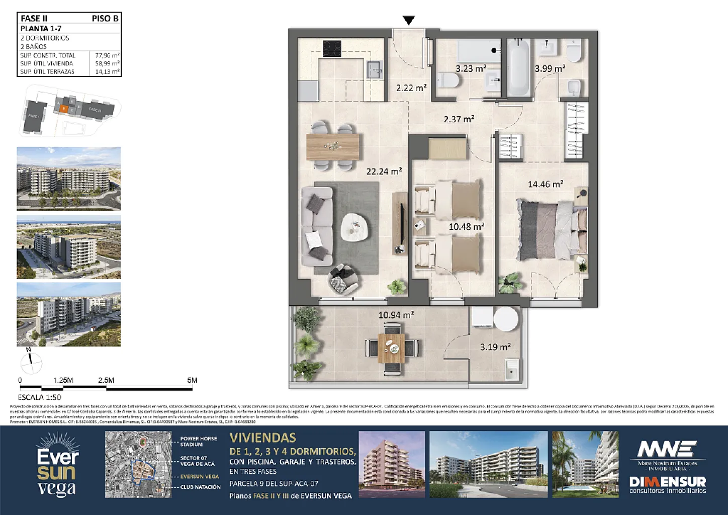 Eversun Vega de Aca. Vivienda 1º B  Fase 2