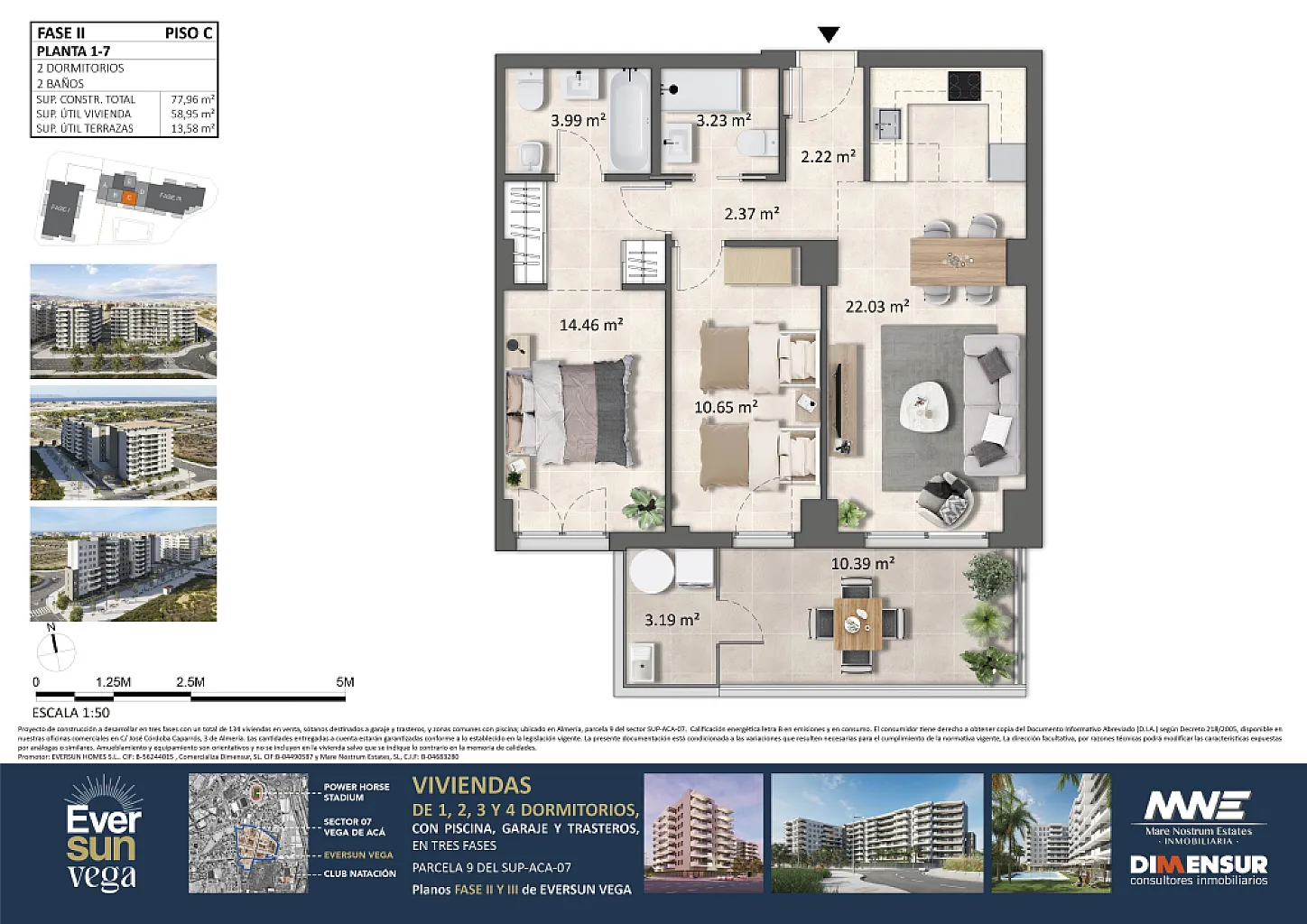 Eversun Vega de Aca. Vivienda 1º C  Fase 2