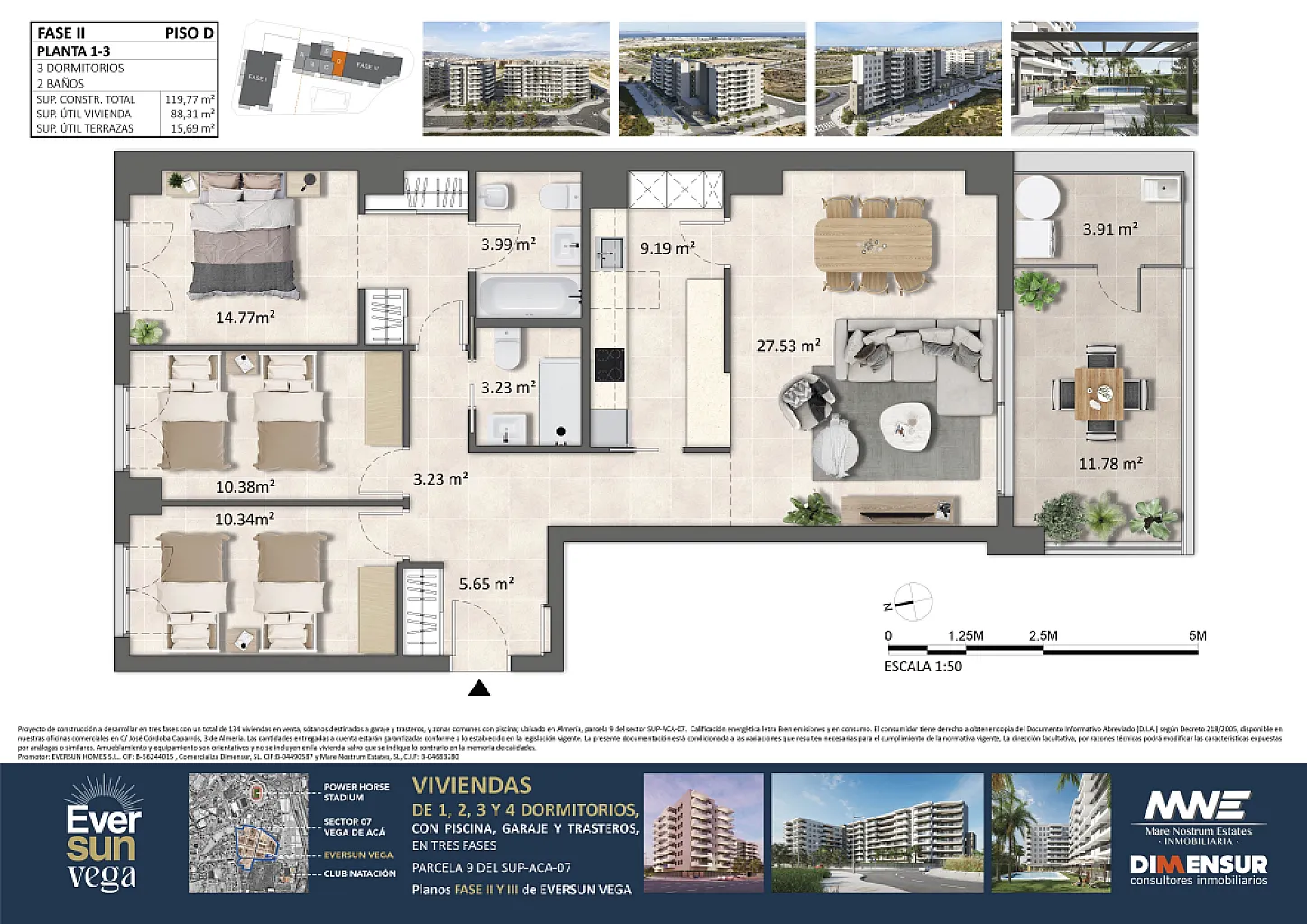 Eversun Vega de Aca. Vivienda 1º D  Fase 2
