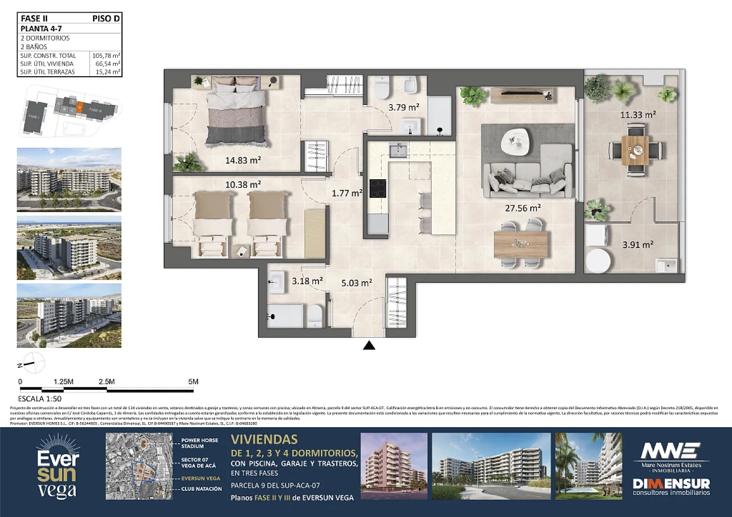 Eversun Vega de Aca. Vivienda 4º D Fase 2