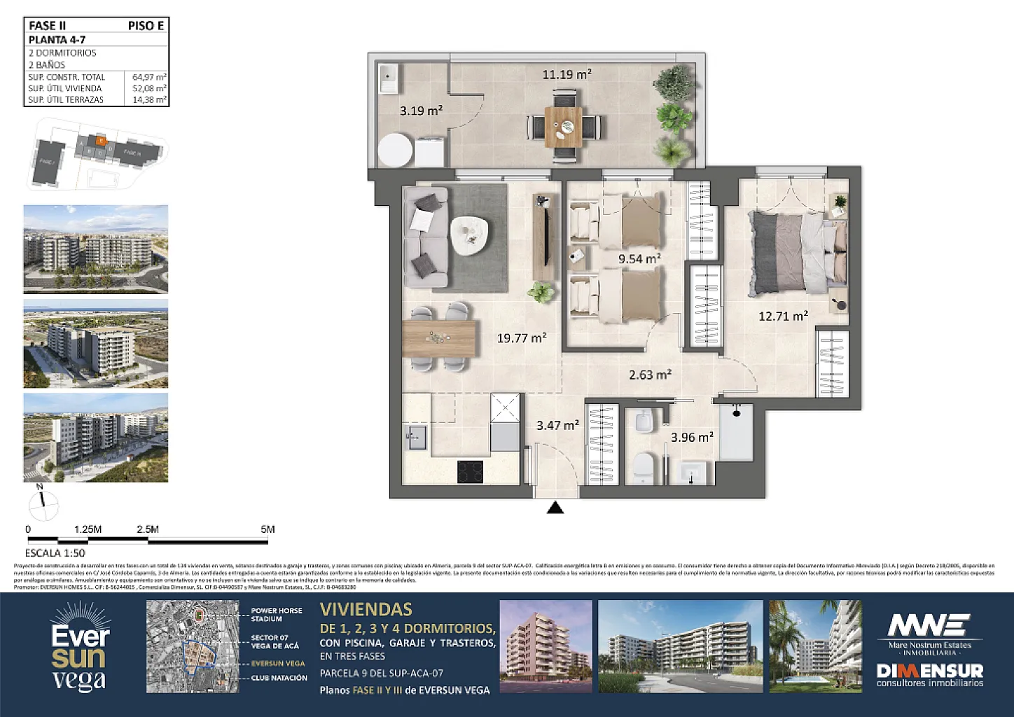Eversun Vega de Aca. Vivienda 4º E  Fase 2