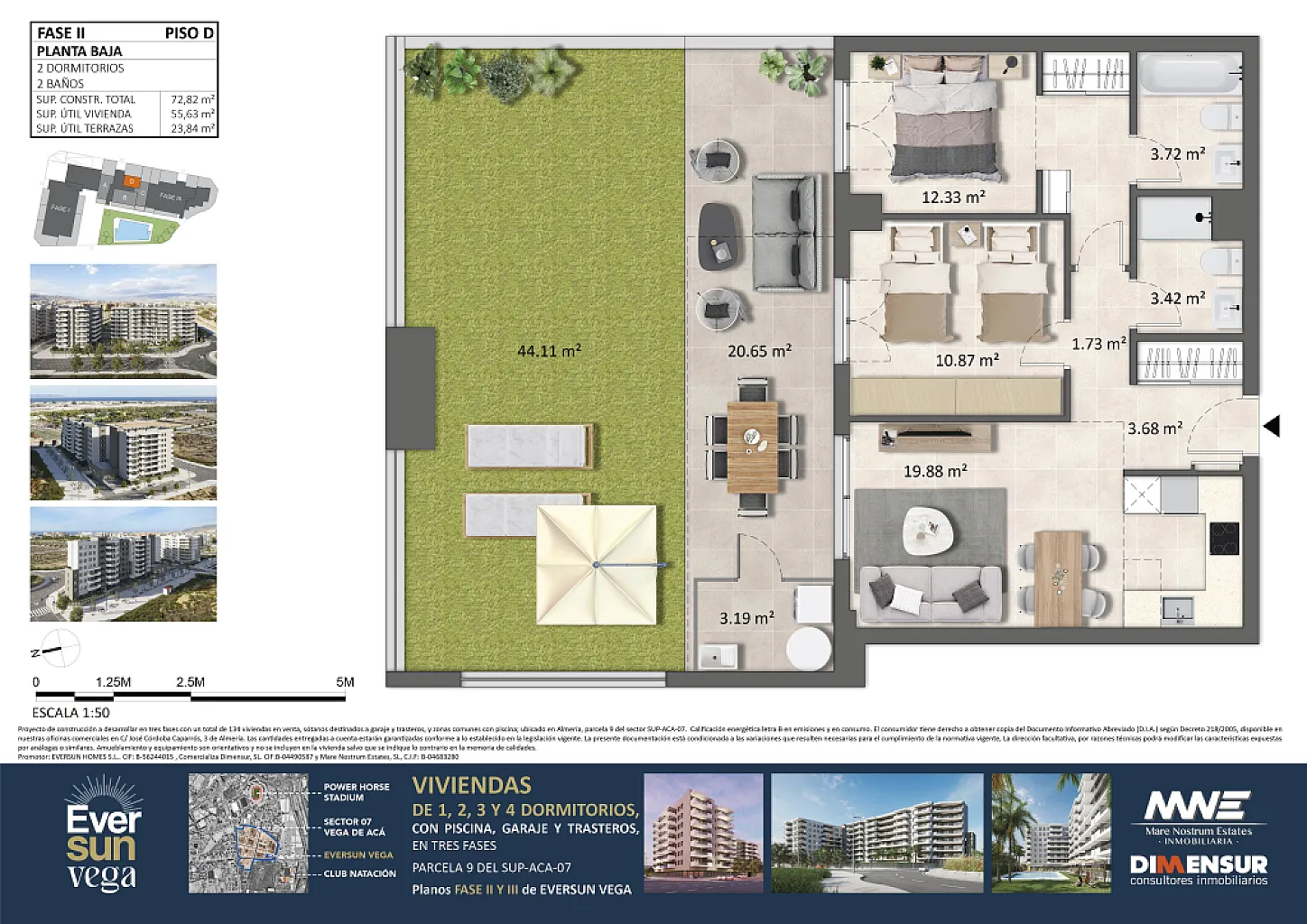 Eversun Vega de Aca. Vivienda Bajo D  Fase 2